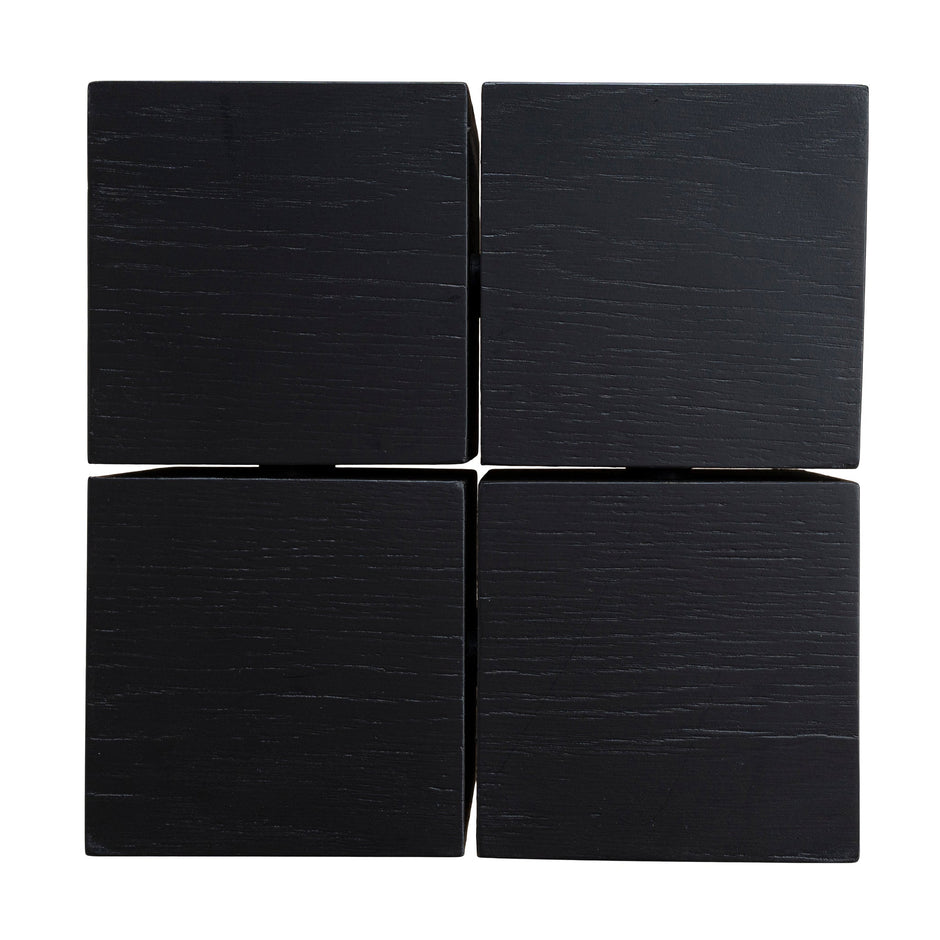 CST10426-NI 27cm Square Side Table - Full Black
