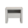 CST10539-IG Glass Top Bedside Table - Warm Grey