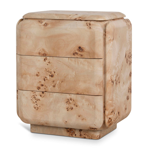 CST10635-MK 51cm Bedside Table - Aspen Burls