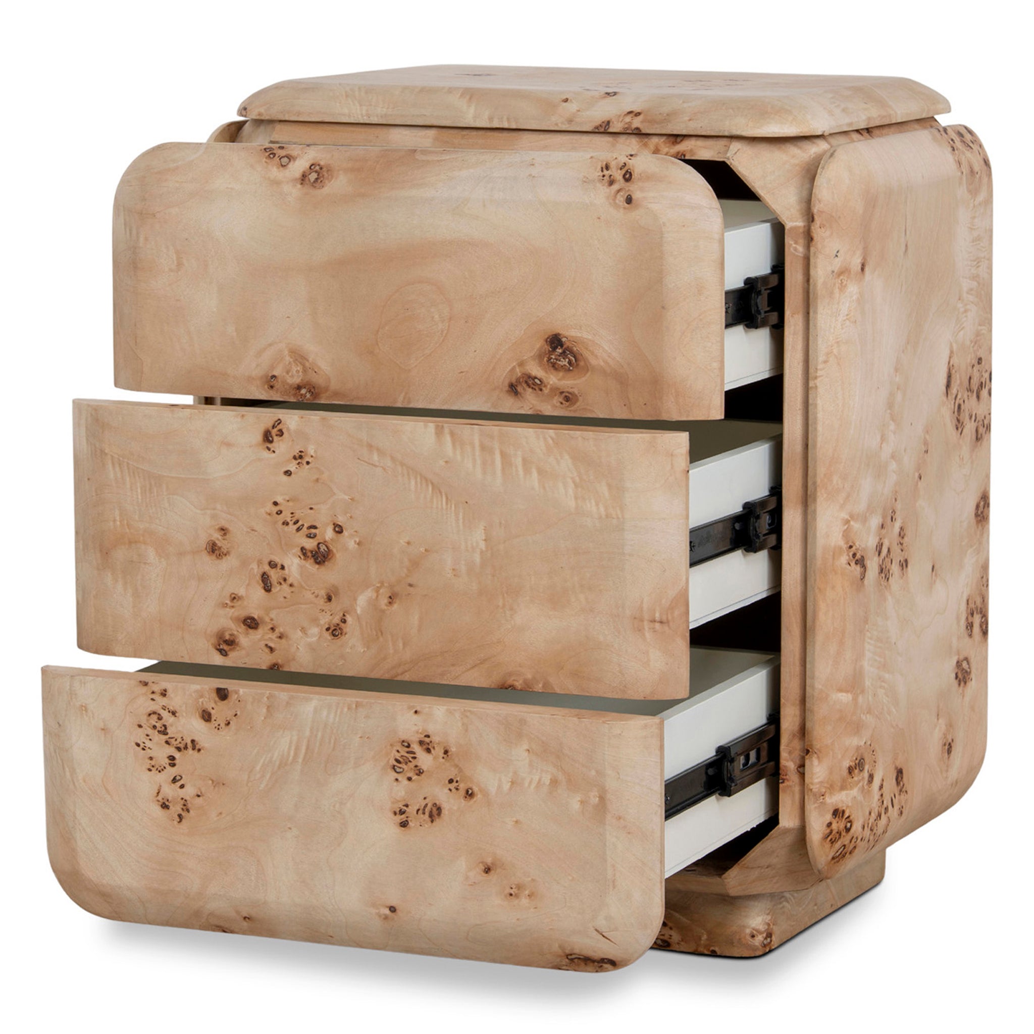 CST10635-MK 51cm Bedside Table - Aspen Burls