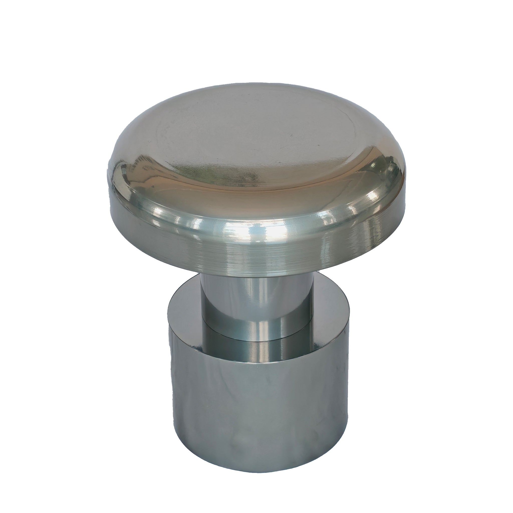CST12081-BC 40cm Round Side Table - Powder Silver