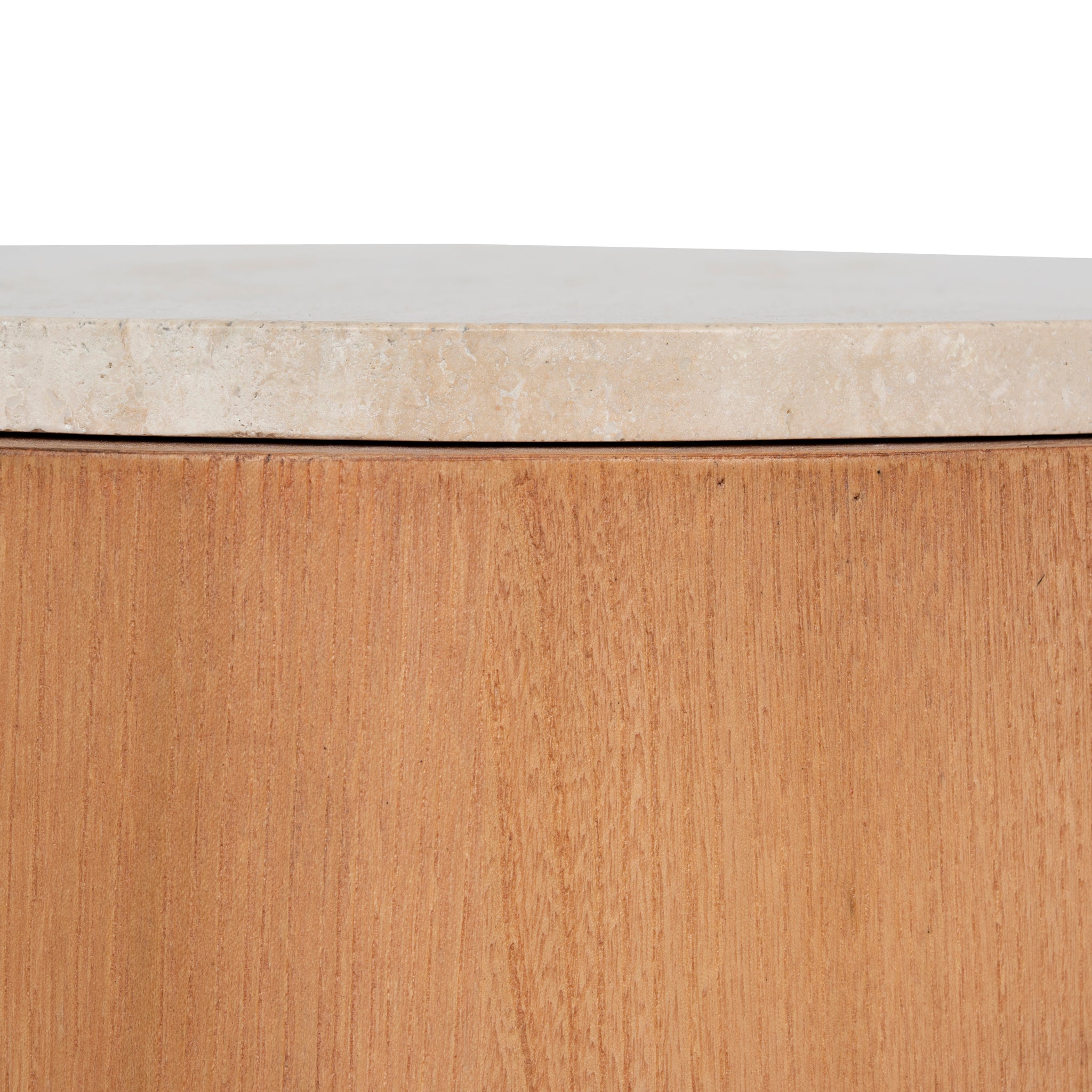 CST12149-NI 50cm Round Travertine Side Table - Natural