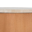 CST12149-NI 50cm Round Travertine Side Table - Natural