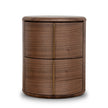 CST12279-CN 46cm Round Bedside Table - Walnut