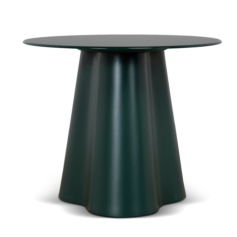 CST12459-CI 60cm Round Tempered Glass Side Table - Green