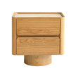 CST12554-IG Stone Top Bedside Table - Natural