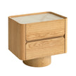 CST12554-IG Stone Top Bedside Table - Natural