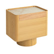 CST12554-IG Stone Top Bedside Table - Natural