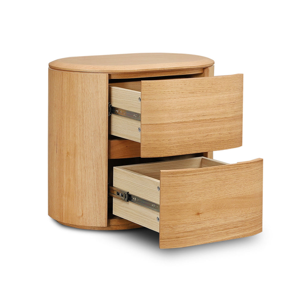 CST12640-MA 60cm Tassie Oak Bedside Table - Natural