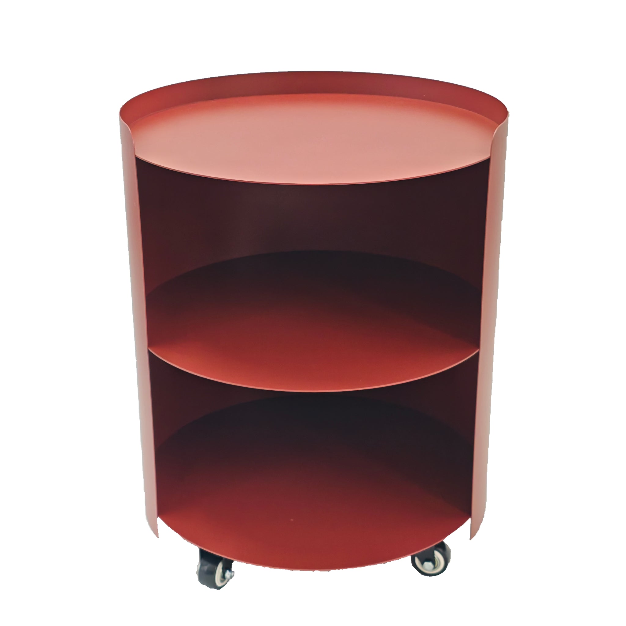 CST12706-BC 37cm Round Side Table - Burgundy Red