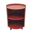 CST12706-BC 37cm Round Side Table - Burgundy Red