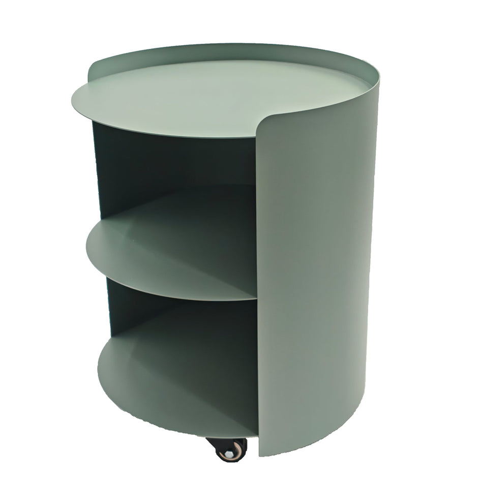 CST12707-BC 37cm Round Side Table - Sage Green