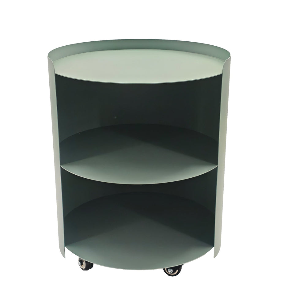 CST12707-BC 37cm Round Side Table - Sage Green