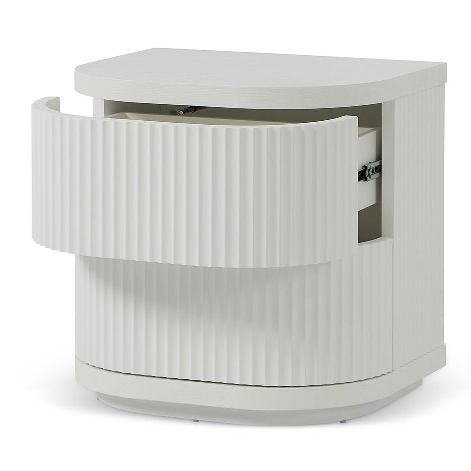 CST8344-DW Bedside Table - Full White