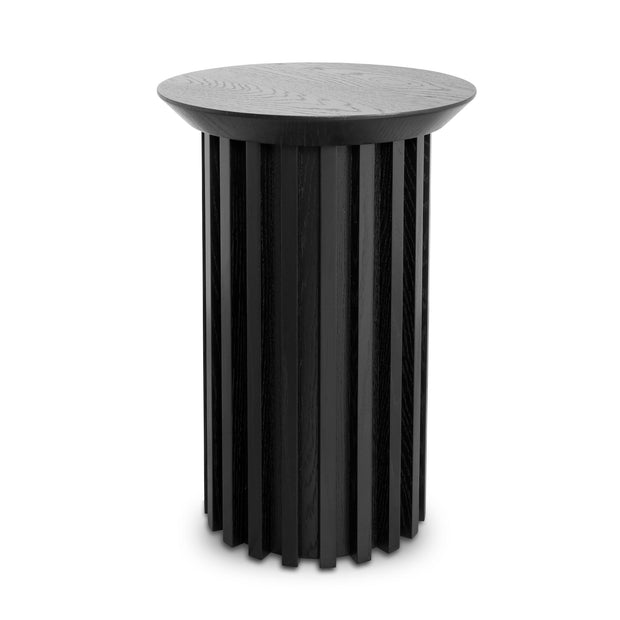 CST8589-CN Round Side Table - Black Oak