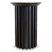 CST8589-CN Round Side Table - Black Oak