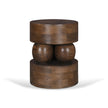 CST8720-RB 40cm Round Side Table - Walnut