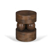 CST8720-RB 40cm Round Side Table - Walnut