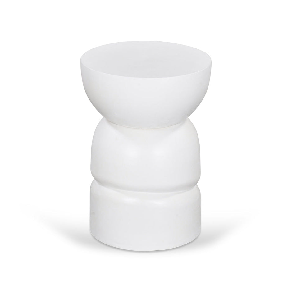 CST8722-RB 38cm Round Side Table - White