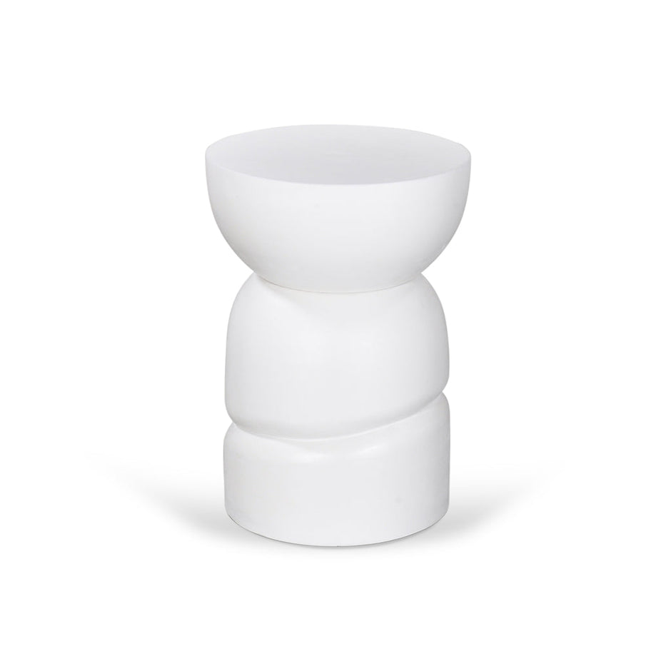 CST8722-RB 38cm Round Side Table - White