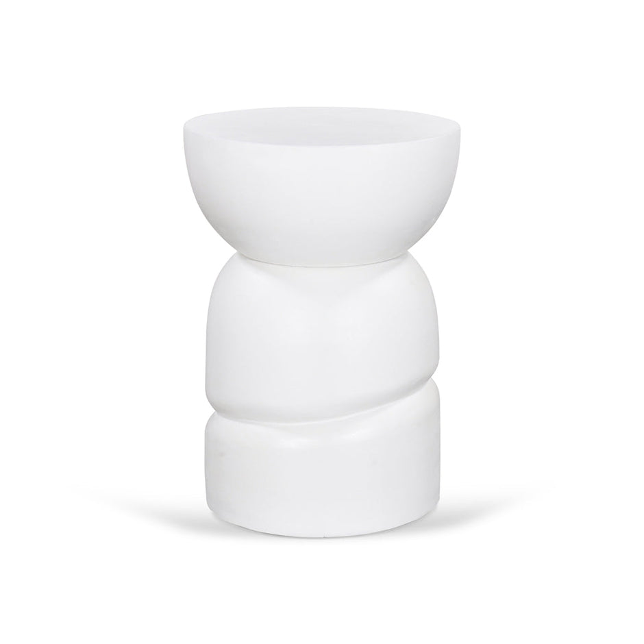 CST8722-RB 38cm Round Side Table - White