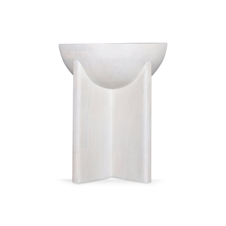 CST8725-RB 40cm Round Side Table - Cafe White