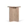 CST8728-RB 45cm Travertine Top Round Side Table