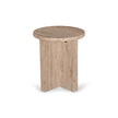 CST8728-RB 45cm Travertine Top Round Side Table