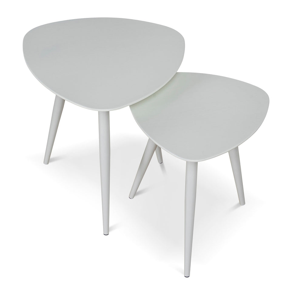 Set of 2 - CST8986-KD Side Table - White