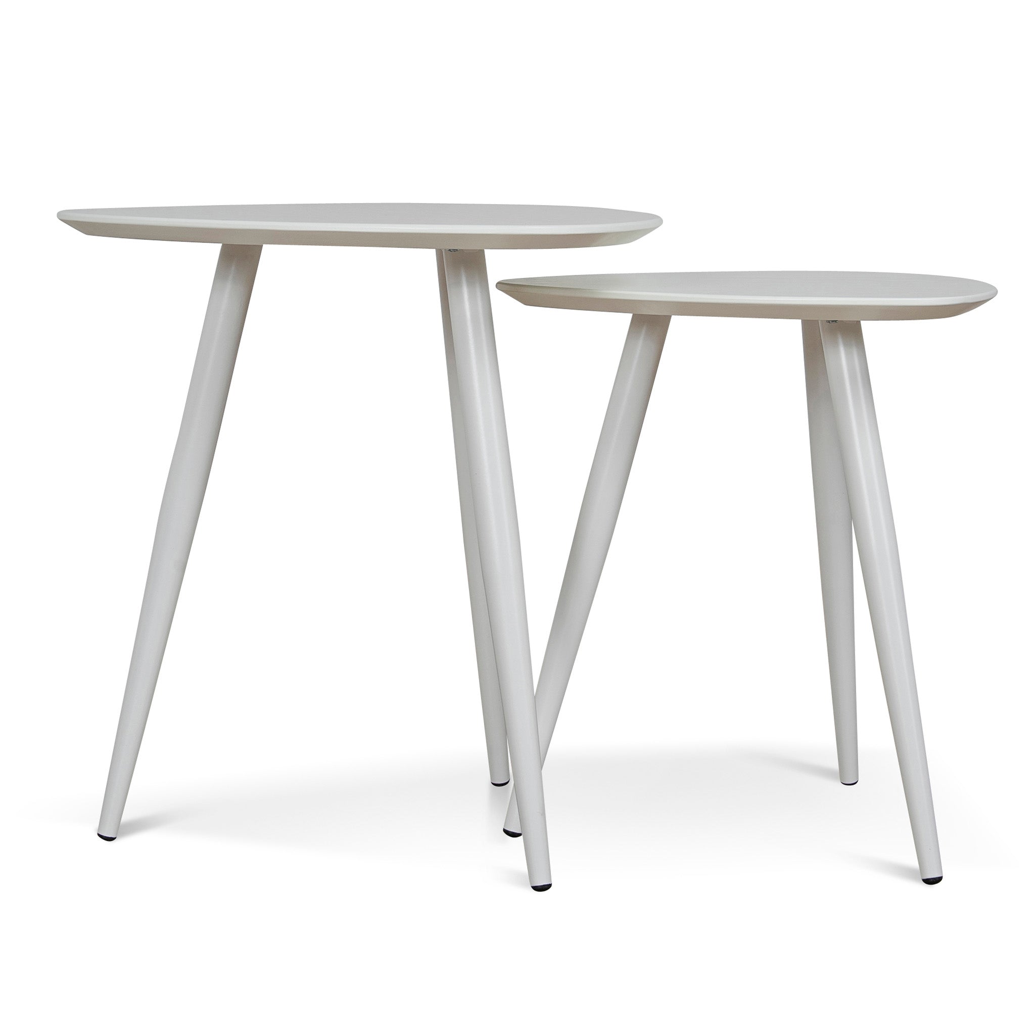 Set of 2 - CST8986-KD Side Table - White