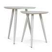 Set of 2 - CST8986-KD Side Table - White