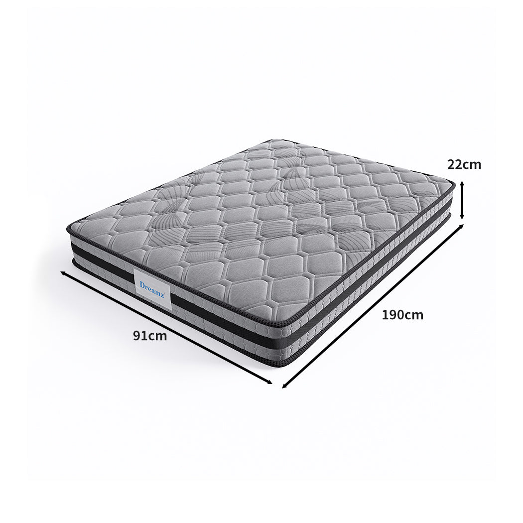 Dreamz Spring Mattress Bed Pocket Egg Single-2006733090038353922