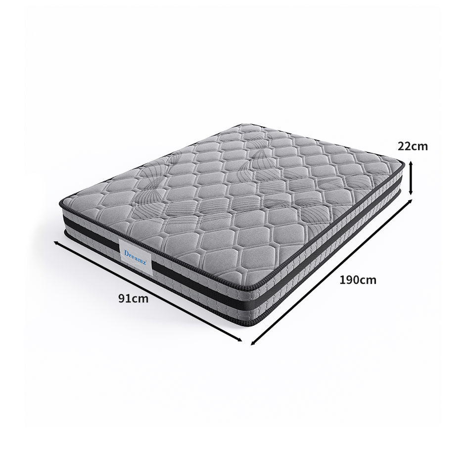 Dreamz Spring Mattress Bed Pocket Egg Single-2006733090038353922