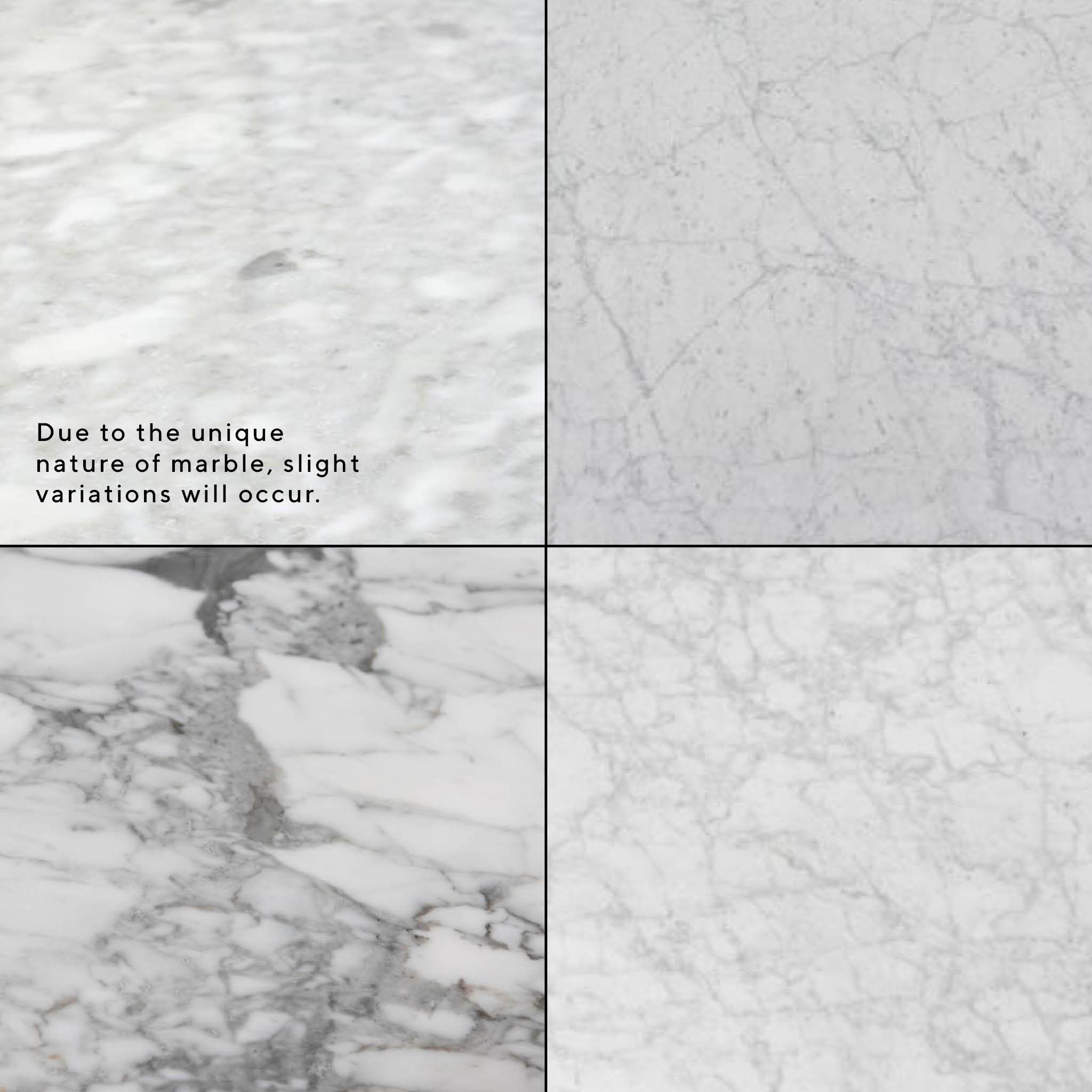 CDT351A Marble Dining Table 120cm - Aluminium