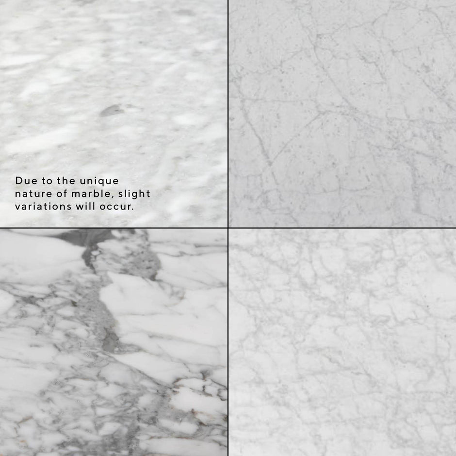 CDT351A Marble Dining Table 120cm - Aluminium