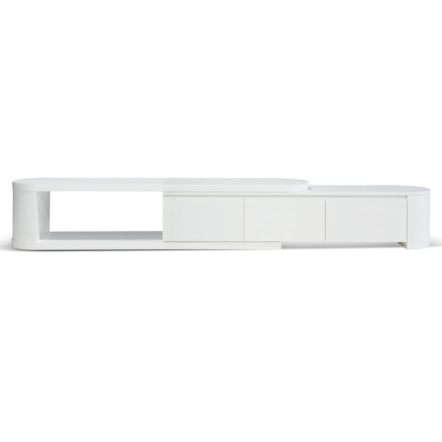 CTV10213-CN Extendable TV Entertainment Unit - Full White Oak