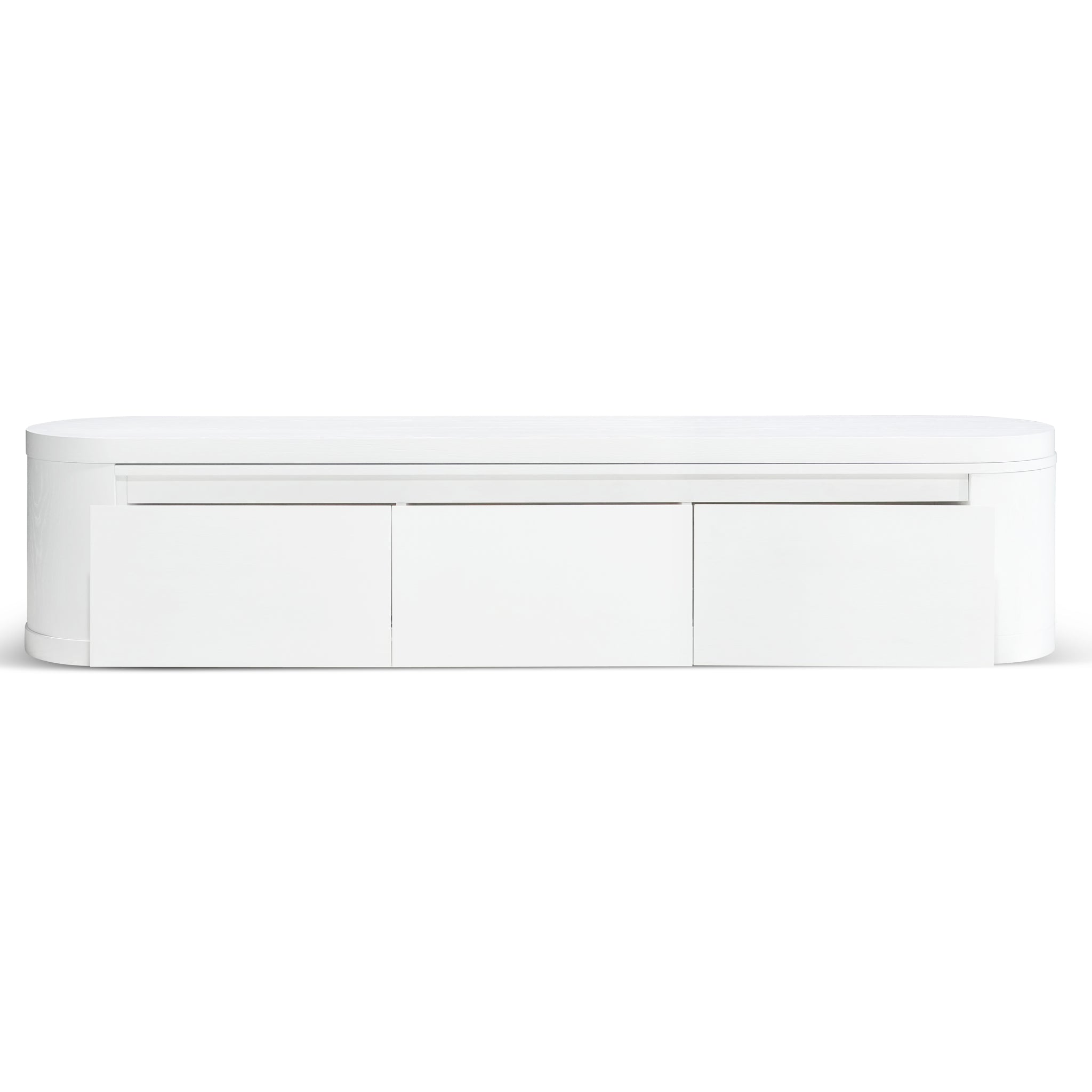 CTV10213-CN Extendable TV Entertainment Unit - Full White Oak