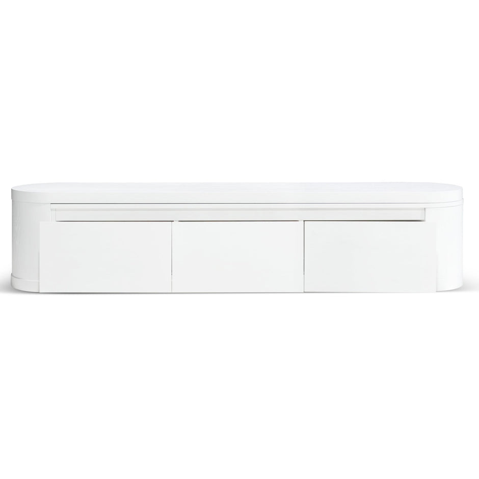 CTV10213-CN Extendable TV Entertainment Unit - Full White Oak