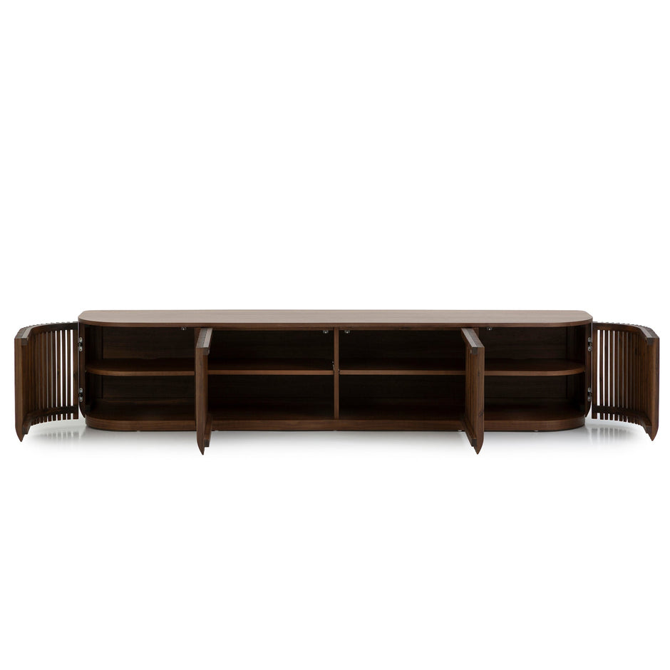 CTV10688-CU 2.15m TV Entertainment Unit - Walnut Stain