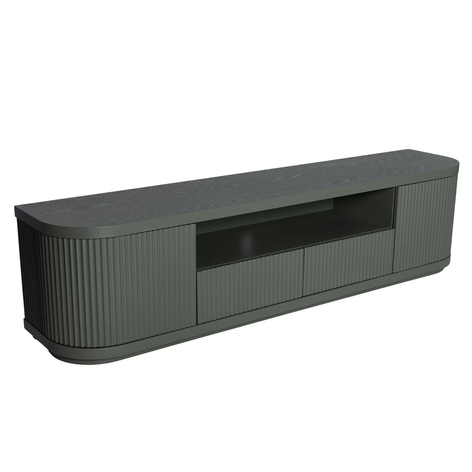 CTV12273-DW 2m Veneer Top Entertainment TV Unit - Sage Green