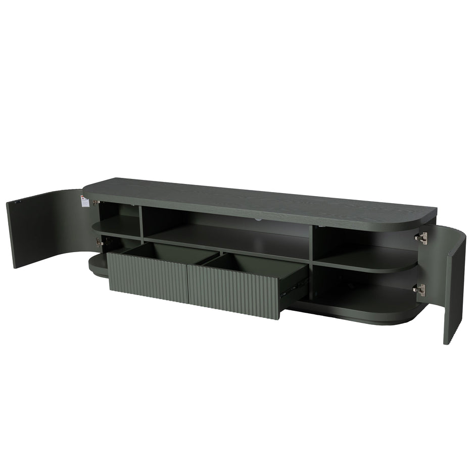 CTV12273-DW 2m Veneer Top Entertainment TV Unit - Sage Green