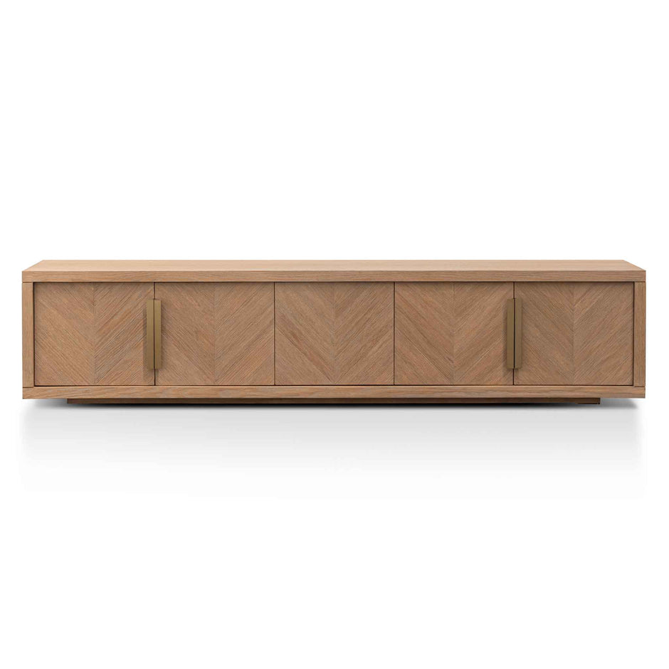 CTV6311-VA 2.23m Entertainment TV Unit - Dusty Oak with Gold Handle
