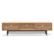 CTV6406-KD 2m Natural Oak TV Entertainment Unit - Rattan Doors