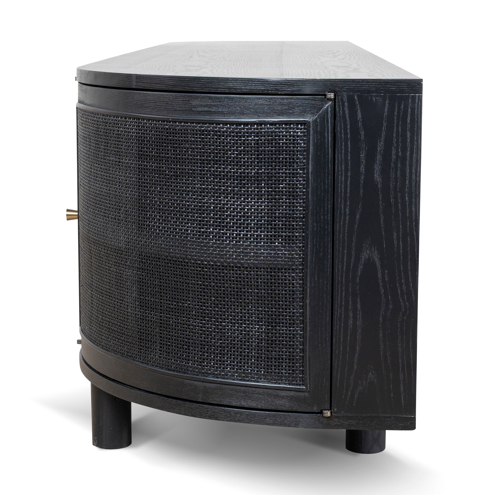 CTV8290-NI 2.2m Rattan Doors TV Entertainment unit - Full Black