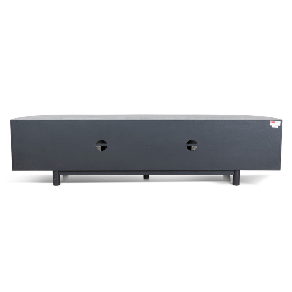 CTV8290-NI 2.2m Rattan Doors TV Entertainment unit - Full Black