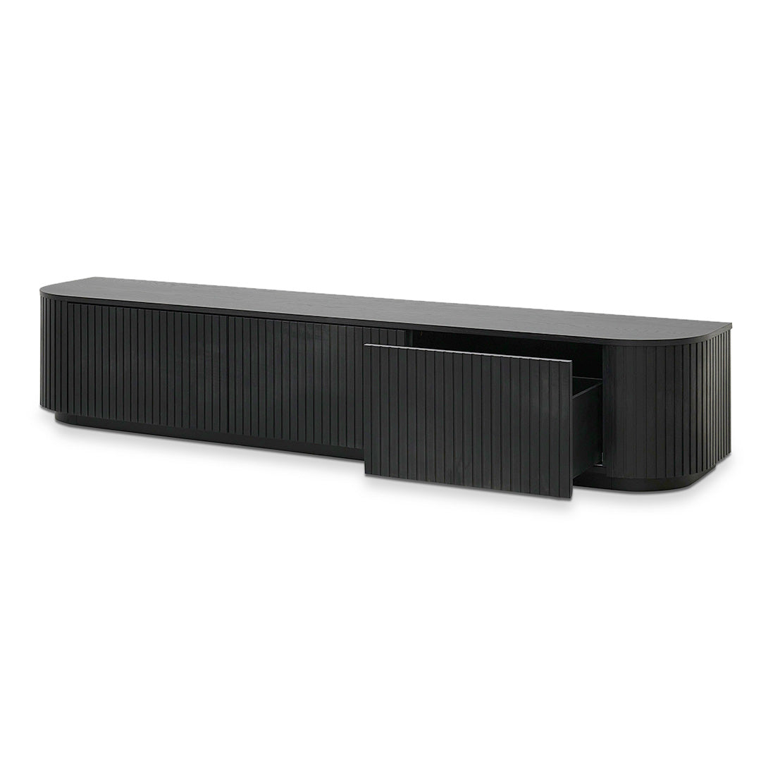 CTV8309-CN 2.4m TV Unit - Full Black Oak