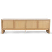 CTV8737-KK 2.1m Travertine Top TV Entertainment Unit - Creme Ash