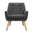 Artiss Armchair Linen Fabric Anne Charcoal