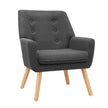 Artiss Armchair Linen Fabric Anne Charcoal