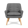 Artiss 2X Armchair Lounge Chair Accent Tub Chair Grey ANNE